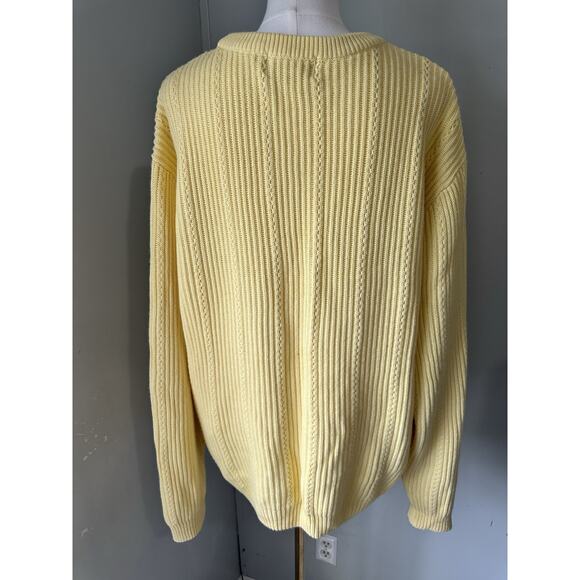 Vintage Chaps Ralph Lauren Yellow Unisex Sweater Size Large - Picture 5 of 7